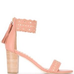 Ulla Johnson Pink Solange Studded Heels